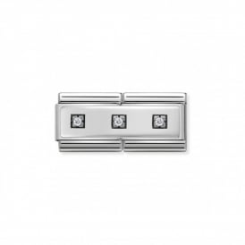 Nomination Classic Double Link With 3 Stones Charm 330731/01