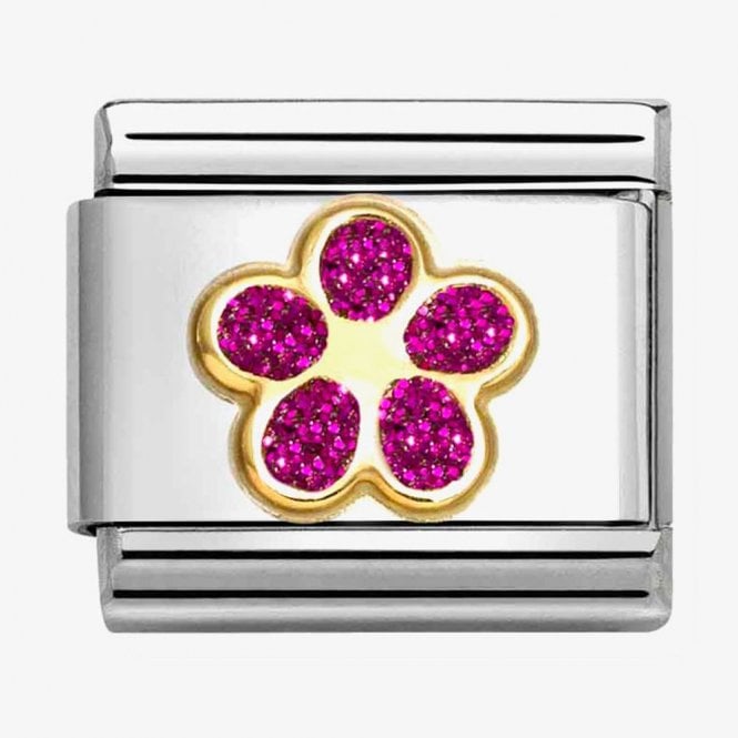 Nomination Classic Glitter Fuchsia Flower Charm 030220/17