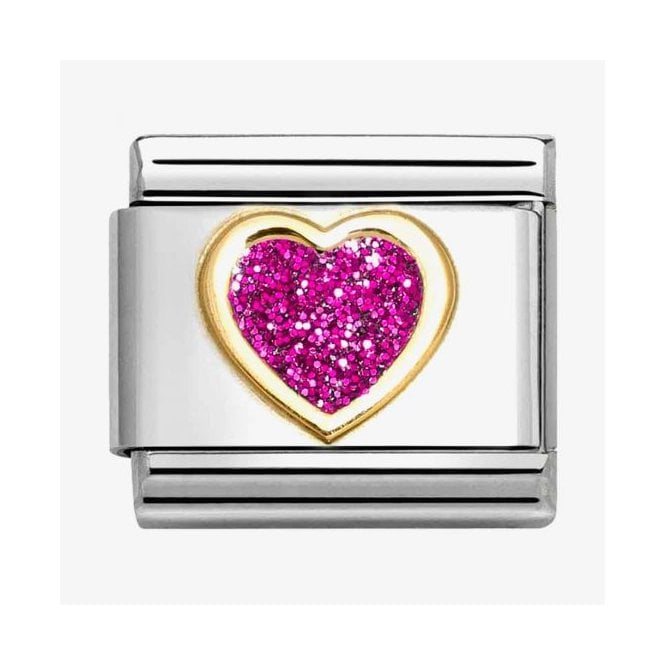 Nomination Classic Glitter Fuchsia Heart Charm 030220/09