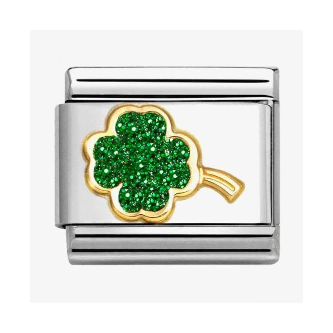 Nomination Classic Glitter Green Four Leaf Clover Charm 030220/18
