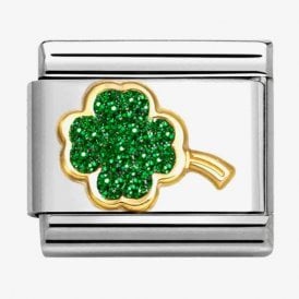 Nomination Classic Glitter Green Four Leaf Clover Charm 030220/18