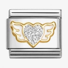 Nomination Classic Glitter Winged Heart Charm 030220/23