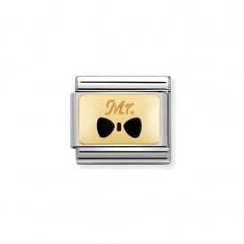 Nomination Classic Gold & Black Bow Tie Mr Charm 030284/25