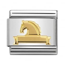 Nomination Classic Gold Horse At Fence Charm 030149/25
