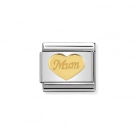 Nomination Classic Gold Mum Heart Charm 030162/38