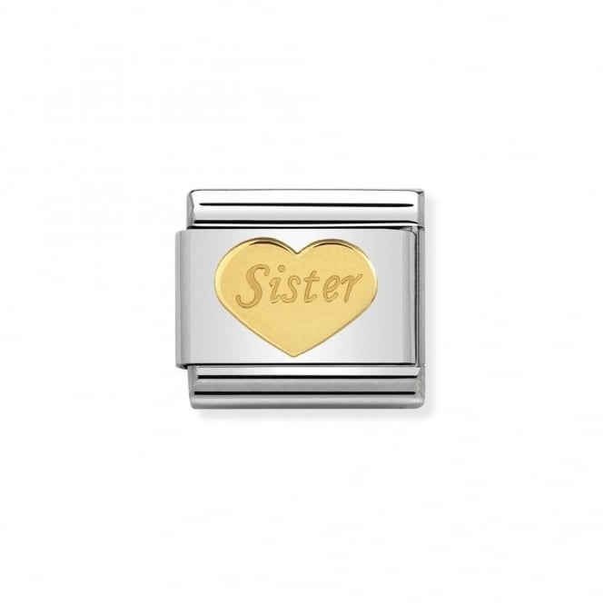 Nomination Classic Gold Sister Heart Charm 030162/36