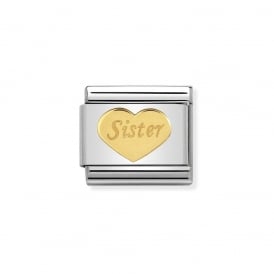 Nomination Classic Gold Sister Heart Charm 030162/36