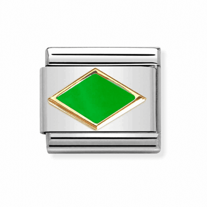 Nomination Classic Green Apple Rhombus Charm 030285/51