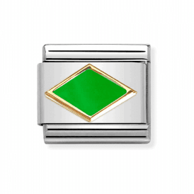 Nomination Classic Green Apple Rhombus Charm 030285/51