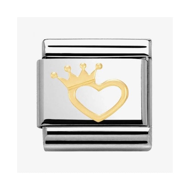 Nomination Classic Heart Crown Charm 030116/17