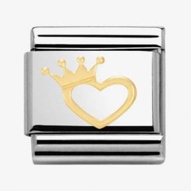 Nomination Classic Heart Crown Charm 030116/17