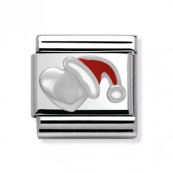 Nomination Classic Heart With Christmas Hat Charm 330204/05