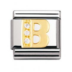 Nomination Classic Letter B Cubic Zirconia Charm 030301/02