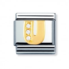 Nomination Classic Letter U Cubic Zirconia Charm 030301/21
