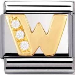 Nomination Classic Letter W Cubic Zirconia Charm 030301/23