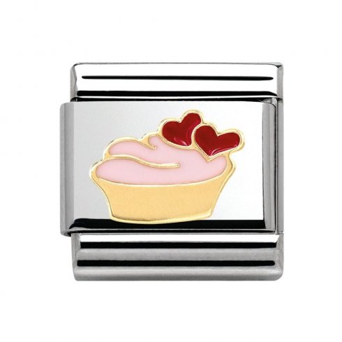 Nomination Classic Muffin with Hearts Charm 030285/02