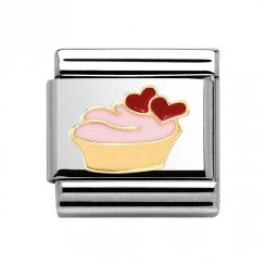 Nomination Classic Muffin with Hearts Charm 030285/02