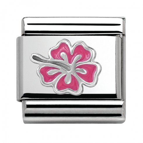 Nomination Classic Pink Hibiscus Charm 330202/24