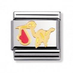 Nomination Classic Pink Stork Charm 030208/21