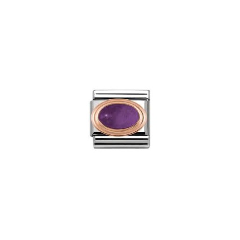 Nomination Classic Rose Gold Amethyst Charm 430502/02