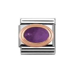 Nomination Classic Rose Gold Amethyst Charm 430502/02
