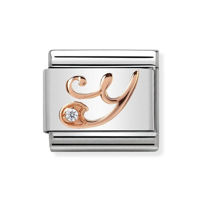 Nomination Classic Rose Gold & CZ Letter Y Charm 430310/25