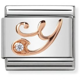 Nomination Classic Rose Gold & CZ Letter Y Charm 430310/25