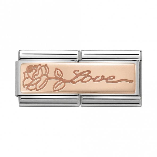 Nomination Classic Rose Gold Love with Flower Double Charm 430710/14
