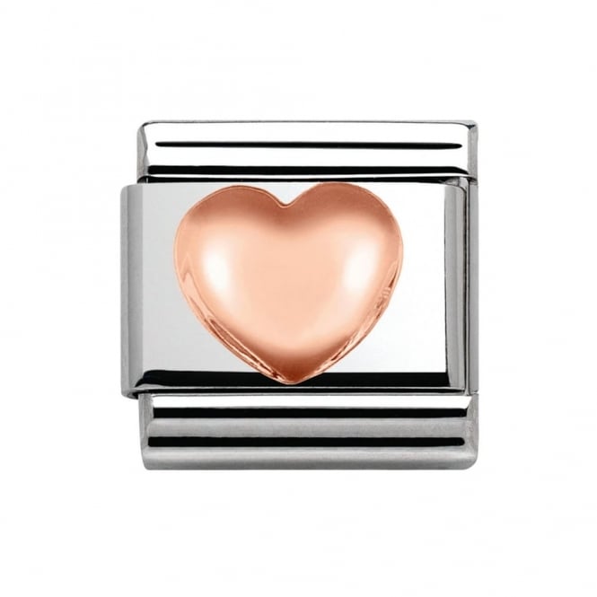 Nomination Classic Rose Gold Raised Heart Charm 430104/22
