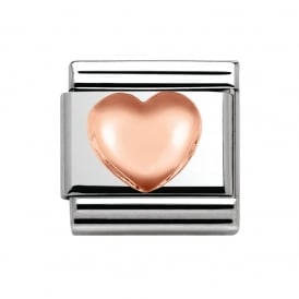 Nomination Classic Rose Gold Raised Heart Charm 430104/22