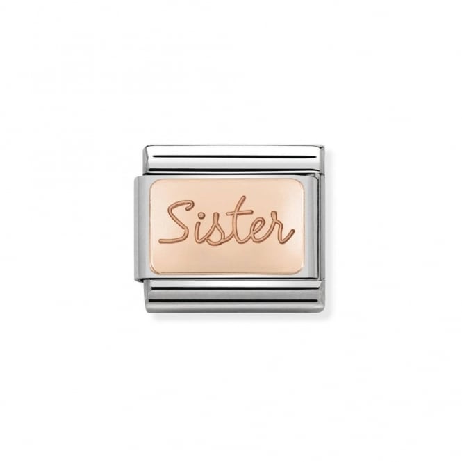 Nomination Classic Rose Gold Sister Plate Charm 430101/38