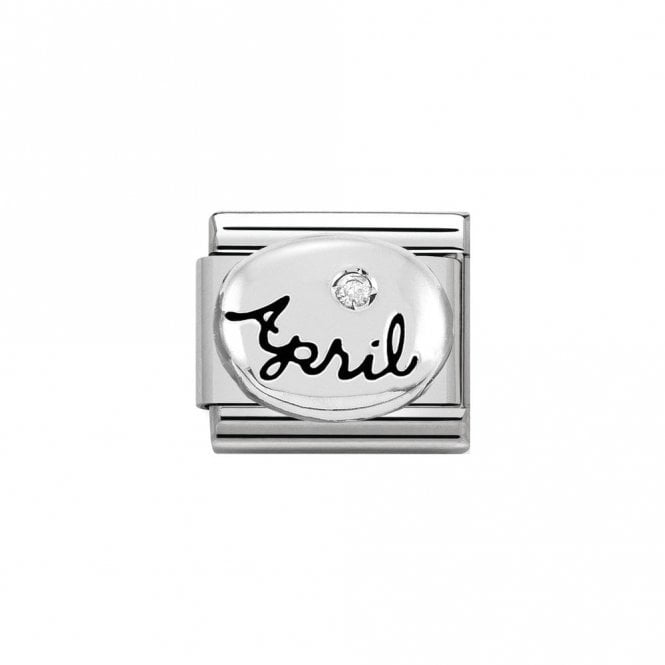 Nomination Classic Silver April Diamond Charm 330505/04