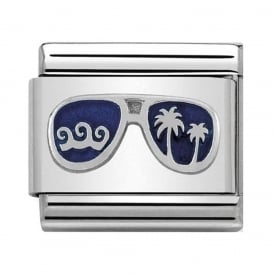 Nomination Classic Silver & Blue Miami Sunglasses Charm 330202/48