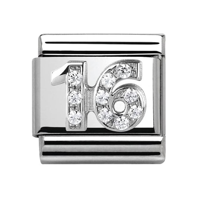Nomination Classic Silver CZ 16 Charm 330304/17
