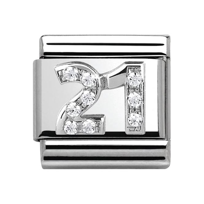 Nomination Classic Silver CZ 21 Charm 330304/19