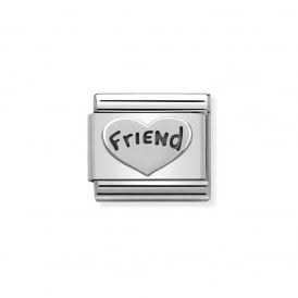 Nomination Classic Silver Friend Heart Charm 330101/18