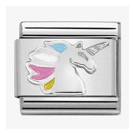 Nomination Classic Silver & Multicoloured Unicorn Charm 330204/16