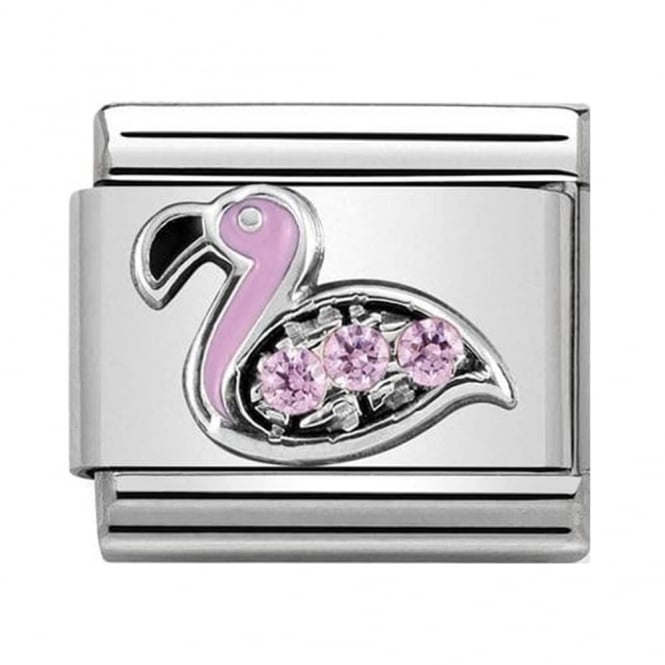 Nomination Classic Silver & Pink CZ Flamingo Charm 330304/31