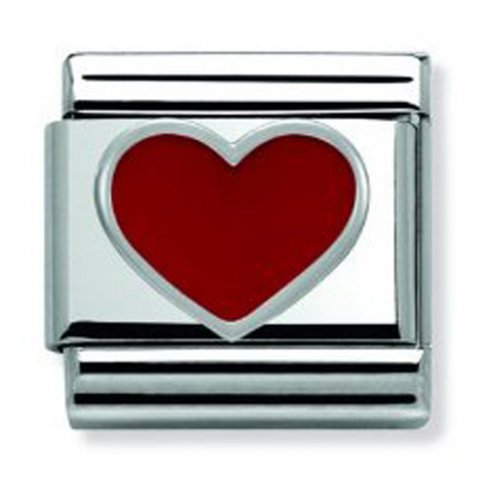 Nomination Classic Silvershine Red Heart Charm 330202/17
