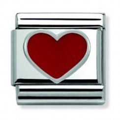 Nomination Classic Silvershine Red Heart Charm 330202/17