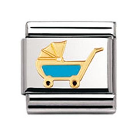 Nomination Classic Sky Blue Pram Charm 030208/48