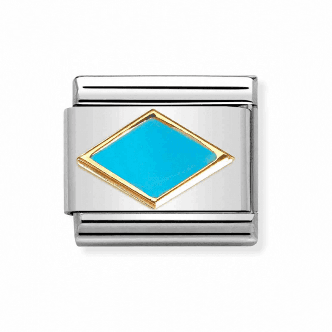 Nomination Classic Turquoise Rhombus Charm 030285/53