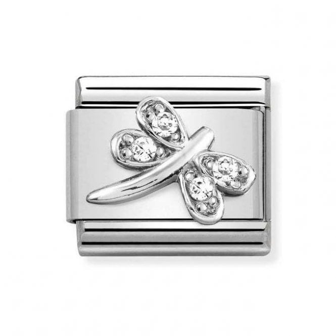 Nomination Classic White Dragonfly Charm 330304/38