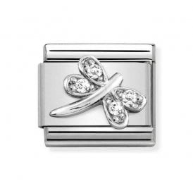 Nomination Classic White Dragonfly Charm 330304/38