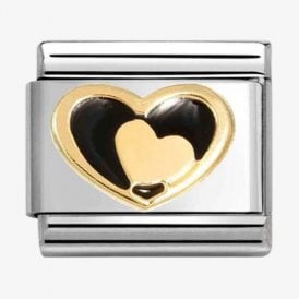 Nomination Italy Black Enamel Heart Charm