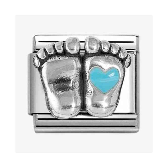 Nomination Italy Blue Baby Feet Charm