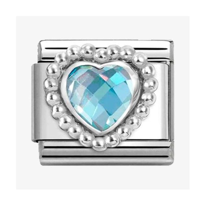 Nomination Italy Blue CZ Heart Charm
