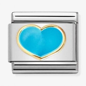 Nomination Italy Blue Enamel Heart Charm