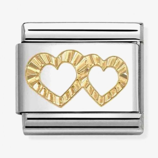 Nomination Italy Double Heart Charm
