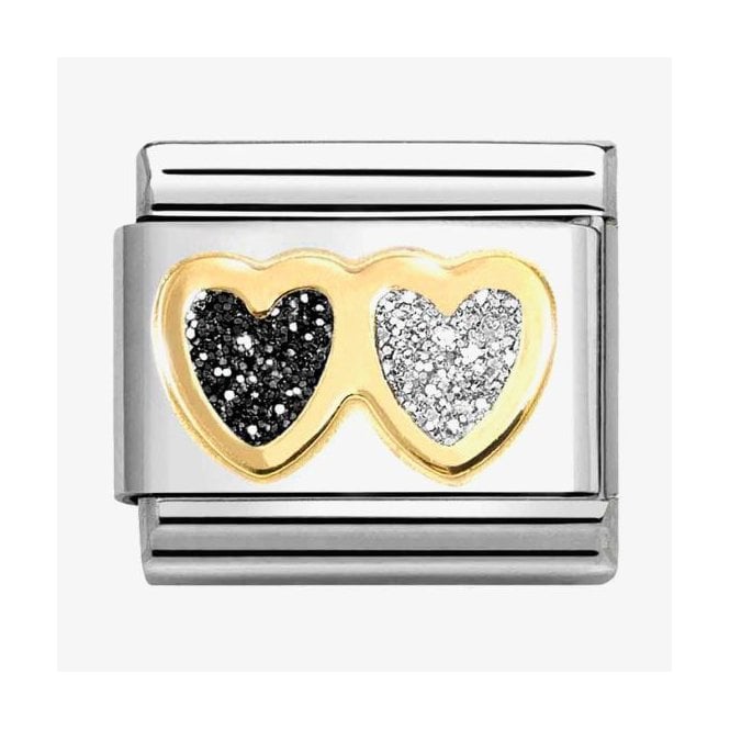 Nomination Italy Double Heart Glitter Charm 030220/15